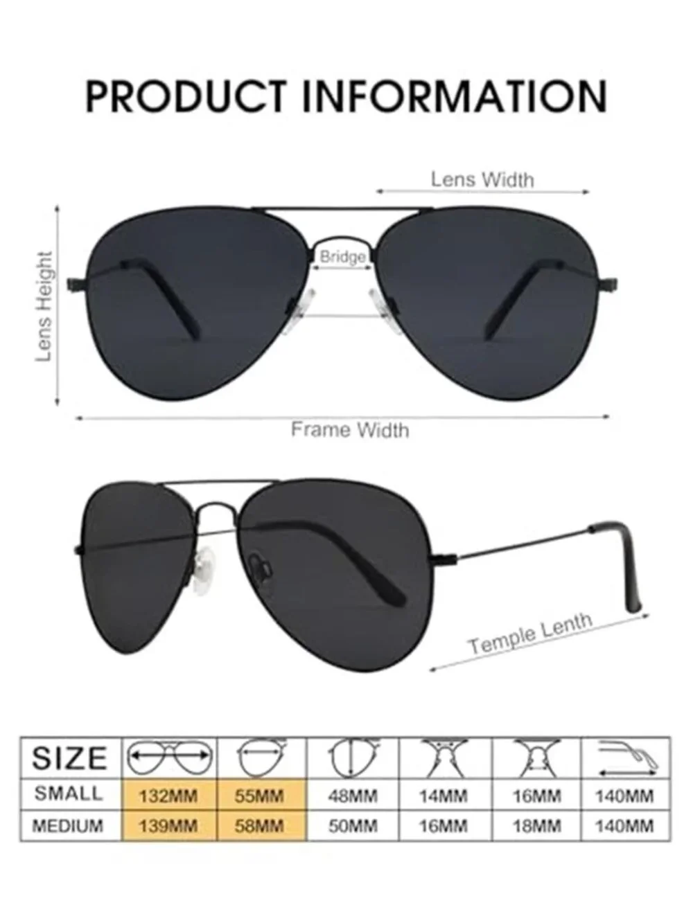 Polarized Aviator Sunglasses Men Women UV Protection Stainless Driving Shades